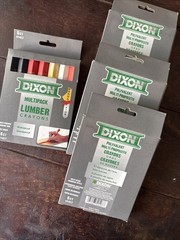 Dixon Lumber Crayons Multipack Waterproof 6 + Bonus Extra Pink New Sealed 4 pack