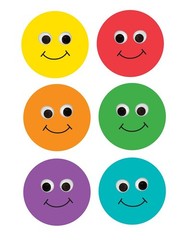 Hygloss Products, Inc 33710 Happy Multi-Color Smiley Face Classroom Accents