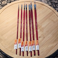 Princeton Velvetouch Acrylic Paint Brushes Long Handle Set Of 7