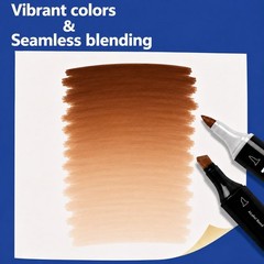 6 Pack Skin Tone Brown Alcohol Markers, Double Tipped Soft Fine Tips and Brus…