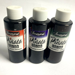 Set of 3 Jacquard Pinata Color Alcohol Ink 4oz / 118ml Orange, Green, & Purple