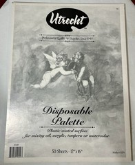 Utrecht Disposable Palette~12″x16″~50 Plastic Coated Sheets~New Old Stock