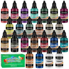 Airbrush Paint – 22 Colors with 2 24 Fl Oz (Pack of 1), 22 colors+2 thinner