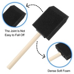 24 Pcs Foam Paint Brushes, Wood Handle Sponge Brushes for 24 PCS, Color