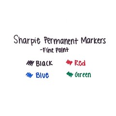 Sharpie Extreme Permanent Markers, Fine Point, 1 Count (Pack of 4), Black