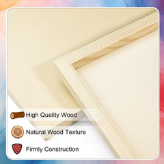 8 Pack Wood Canvas 14X18 Inch Wood Panels Smooth& Textured Pine Wood Boards for