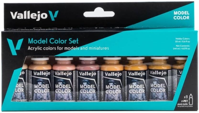 Vallejo – Model Color Face & Skin Tones Set | Modeling Acrylic Multicolor
