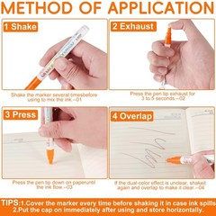 20pcs Outline Marker, Marker Pen for Highlight, Dual-Line Highlighter Outline…