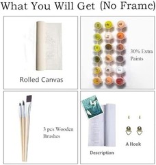 Paint by Numbers Kit for Adults 16″X20″Rolled Canvas(Frameless)-Summer Duck