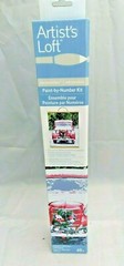 Artist’s Loft Paint By Number Vintage Red Truck Christmas Winter Snow Scene