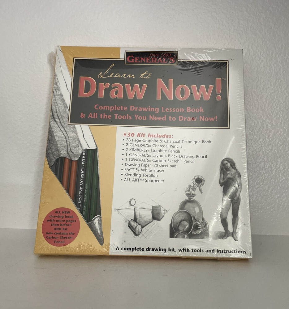 General’s Learn to Draw Now Art Kit Brand New