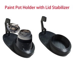 2 PCS Paint Pot Holder with Lid Stabilizer, Paint Pot Stand with Citadel, War…