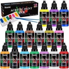 Roizefar Acrylic Paint Ink, 16 x 20ml (0.68 fl.oz), Drawing 16 Colors