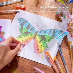 Shuttle Art 240 Pack Glitter Gel Pens, 240 Piece Set, 240 Colors