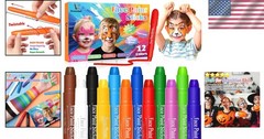 Easy-to-Use 12 Color Face Paint Crayons – Ideal for Parties & Festivals
