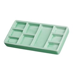 Ceramic Paint Tray 9 Wells Paint Mixing Tray for Acrylics Oil Watercolor Paint
