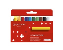 Caran d’Ache Swisscolor Wax Pastels – Set of 1 Count (Pack 10), Colourful
