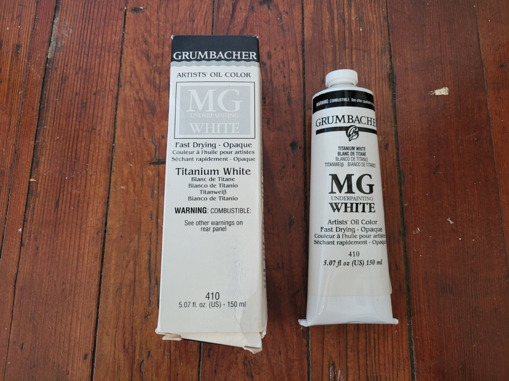 Vintage NEW in Box Grumbacher MG Titanium White Underpainting 150ml