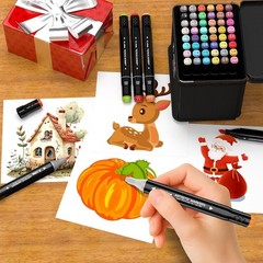 48/80/168 Colors Alcohol Based Markers Dual Tip Drawing Markers Set for Drawing