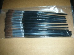 Weiler 41019 1/2″ Flat Marking 1-Stroke Paint Brush Ox Hair 1″ Trim Black Round