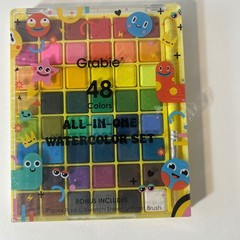 Grabie All in One Watercolor Set of 48 NIP Paint Brush Paper Swatch Card