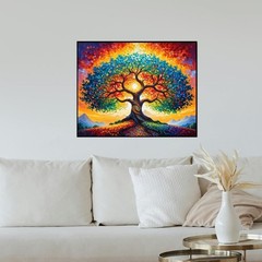 Tree of Life Paint By Numbers Kit – 20×16 Inches, Art Deco Canvas for Adults