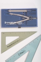 Vintage Staedtler Mars Masterbow Drawing Instrument Set Germany with rulers