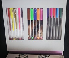 Spice Box Meditative Coloring Art Book 50 Pg 10 Markers/5 Gel Hard Cover OpenBox