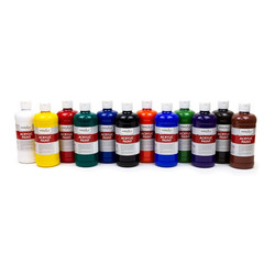 Vibrant Acrylic Paint Set – 12 Rich Colors in Convenient Pint Size