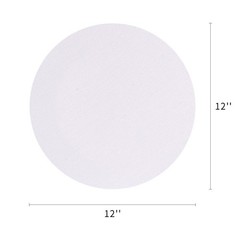 12inch Artist Round Canvas Primed Stretched Canvas Ready for Painting Pack of 2