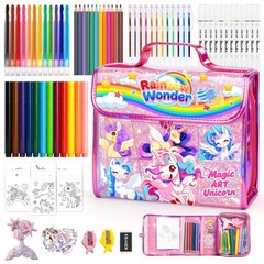 106PCS Scented Washable Markers Set,Arts and Crafts Kit for Girls Ages 4-6-8-…