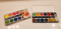 Vintage 1980’s PELIKAN 735/12 Gunther Wagner Watercolor Set-USED