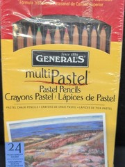 General’s Multi Pastel Chalk Pencils Assorted Colors Set of 24
