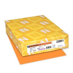Neenah Astrobrights Premium Color Card Stock, 65 8-1/2 x 11, Cosmic Orange