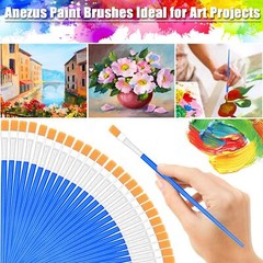 100Pcs Small Flat Top Paint Brushes Bulk Mini Acrylic Classroom Craft Detail Set