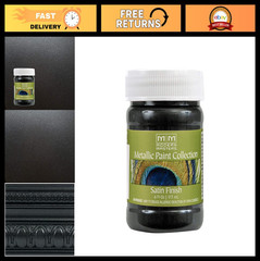6 oz Black Pearl Metallic Paint – Satin Water-Based Decorative Finish, Craft & D