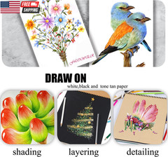 Premium Colored Pencils,Set of 120 Colors,Artists Soft Core with Vibrant Color,I