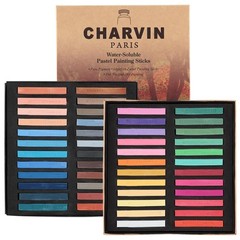 Artist Colored Chalk Pastels (Set of 48) – Water Soluble, Assorted Pastel Col…