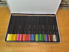 Castle Art Supplies 36 Colored Pencils, New w/ Tin, FREE Daily Insured Ship!!