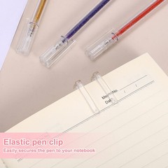 1 mm Glitter Gel Pens, 12 Pcs Fine Point Colored Gel Pens, Rainbow Colors