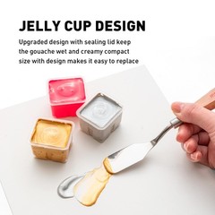 Gouache Paint Set, 56 Colors x 30g Unique Jelly Cup Design in a Carrying Case…