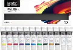 Professional Heavy Body Acrylic Paint, Classic 12 x 59ml 2-oz Set