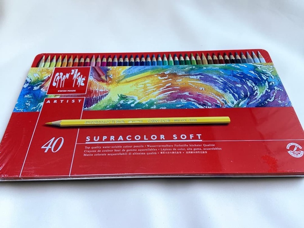 Caran d’Ache Supracolor Soft Watercolor Pencils 40 Color Set