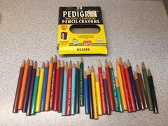 Vintage Pedigree 33 Ct Pencil Crayons by Empire 24-No. 2449 + Extras Plast O Led