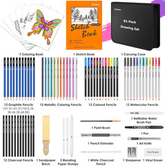Taotree 81 Pack Art Supplies for Adults Kids Teen Artists Gifts, Pro Art Kit Dra