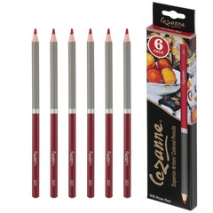 6 PCS Premium Colored Pencils Rose Red Highly Pigmented Drawing Blending Art