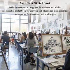 Durable 9″ x 12″ Sketch Pad with 100 Sheets for Artists – Ideal for All Media