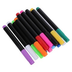 14 Pcs Wet Erase Water Chalk Dry Marker Black Board Glass Markers