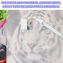 100pcs 20x30cm Diamond Paint Release Paper and Silver Carving Knife Set
