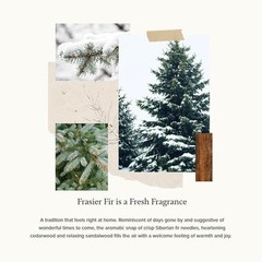 Thymes Frasier Fir Pine Needle Candle – 2 oz, Clear with Design